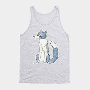 border collie dog sitting Tank Top